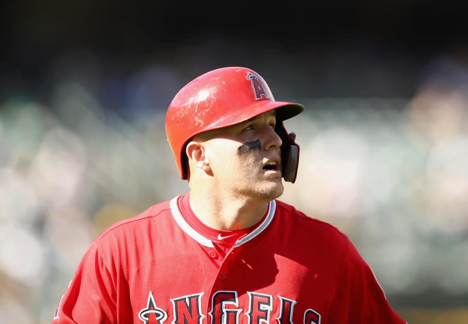 Mike Trout got off to a slower start than usual in 2018. (Getty Images)
