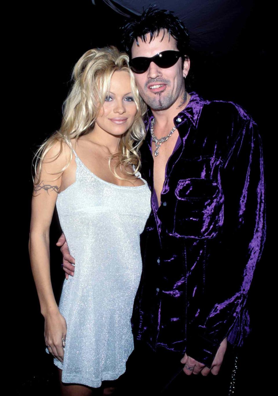 Pamela Anderson and Tommy Lee at the American Music Awards, 1996 in Various Cities, Various States
