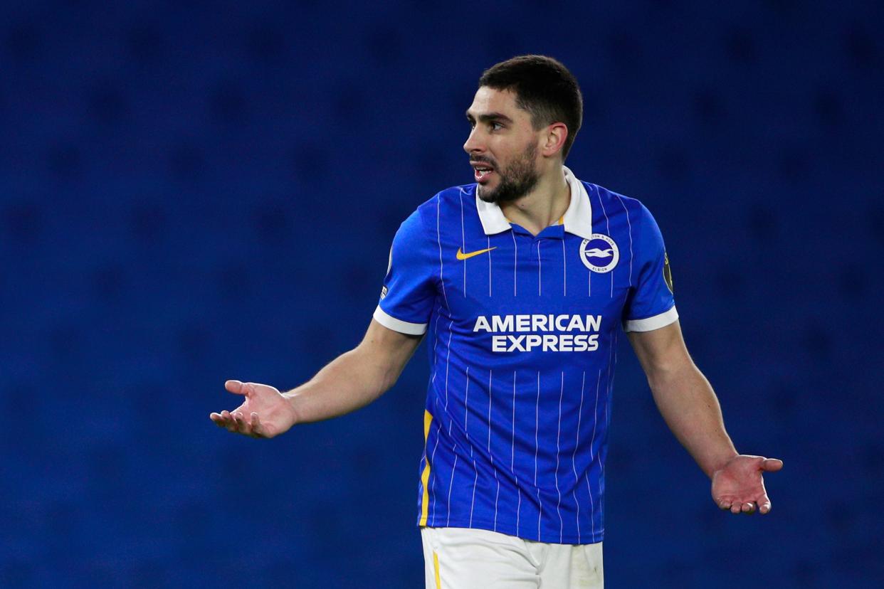 Brighton's French striker Neal Maupay was sent death threats. (Getty Images)