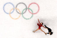 <p>Marie-Jade Lauriault and Romain Le Gac of France compete in the Figure Skating Ice Dance Free Dance on day eleven of the PyeongChang 2018 Winter Olympic Games at Gangneung Ice Arena on February 20, 2018 in Gangneung, South Korea. (Photo by Dean Mouhtaropoulos/Getty Images) </p>