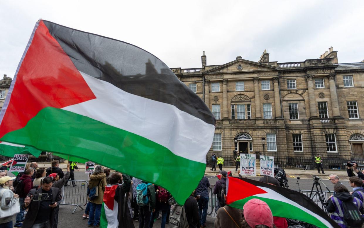 Pro-Palestine protesters in Scotland