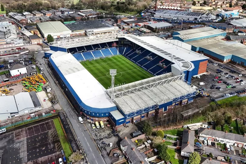 An aerial view of The Hawthorns
