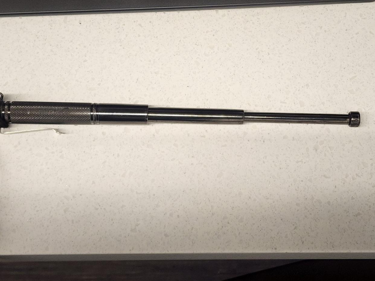 TSA Pacific said this baton was also discovered on the traveler in Honolulu.