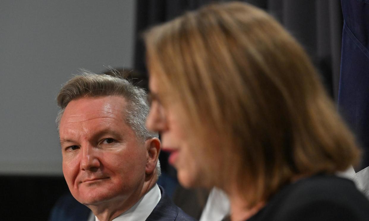 <span>Energy minister Chris Bowen and infrastructure minister Catherine King today released the Albanese government’s changes to its long-awaited fuel efficiency standard bill.</span><span>Photograph: Mick Tsikas/AAP</span>