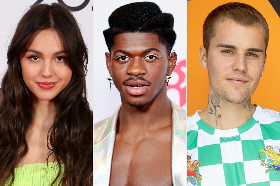 Olivia Rodrigo, Lil Nas X, Justin Bieber