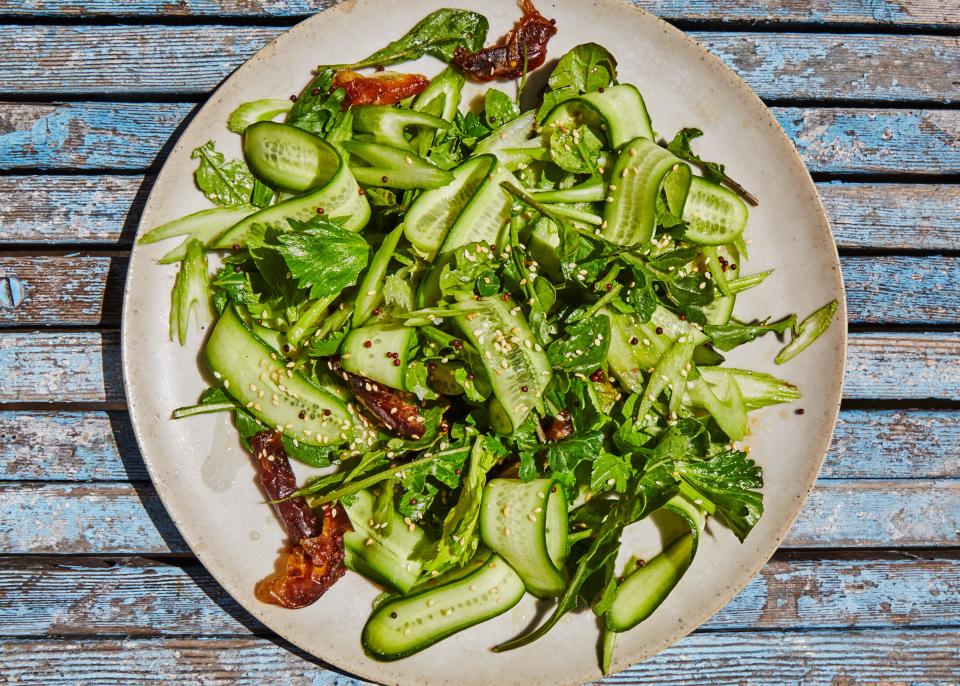 Celery Slaw with Seeds and Dates