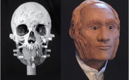 Facial reconstruction of individual identified through DNA analysis as John Gregory -  Diana Trepkov