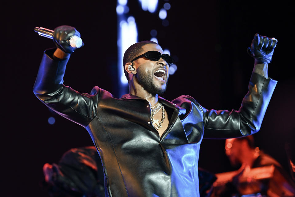 LAS VEGAS, NEVADA – MAY 06: Usher performs during the Lovers & Friends music festival at the Las Vegas Festival Grounds on May 06, 2023 in Las Vegas, Nevada.