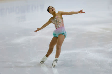 Figure Ice Skating - ISU Grand Prix of Figure Skating Internationaux de France - Pole Sud Ice Rink, Grenoble, France - November 17, 2017 Japan’s Yuna Shiraiwa performs during the Ladies Short Program REUTERS/Robert Pratta