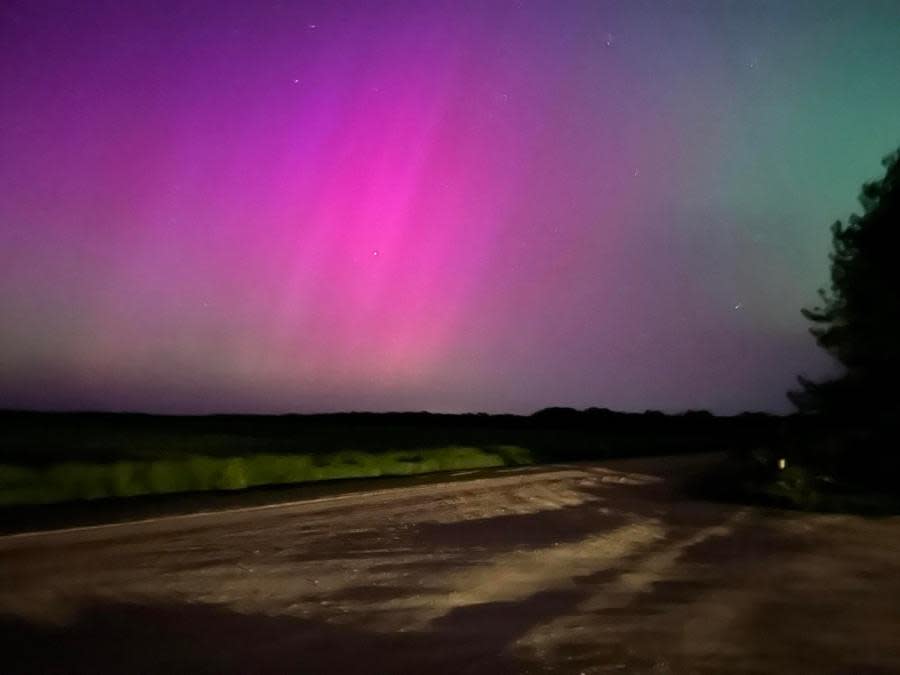 Northern lights in Potwin on May 10, 2024 (Courtesy: Alyssa Claassen)
