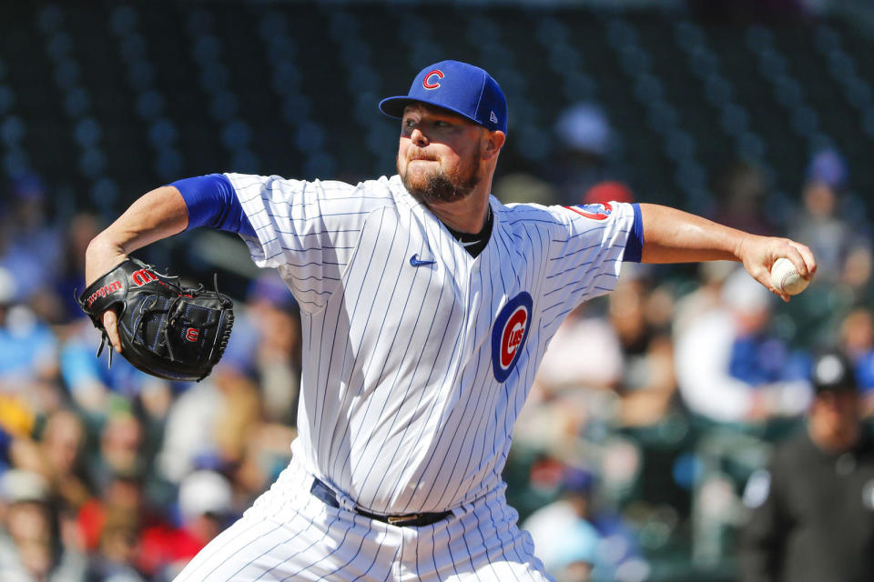 年長10歲的大前輩Jon Lester。(Jose M. Osorio/Chicago Tribune/Tribune News Service via Getty Images)