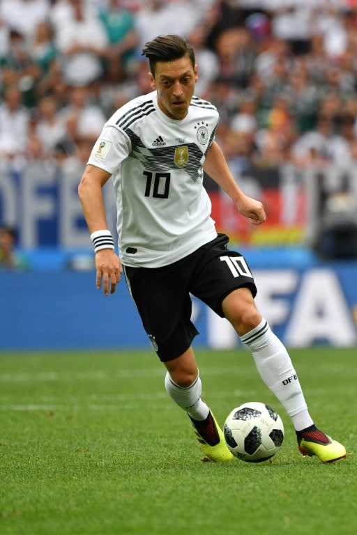 Mesut Ozil in action for Germany during their disastrous World Cup campaign