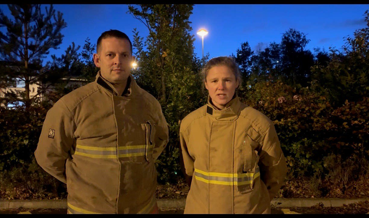 Crew Manager Jade Makarski from Newcastle Central Community Firestation and Crew Manager Peter Hamil from Byker Community Firestation are fronting a campaign to raise awareness about abuse of firefighters (Tyne and Wear FRS)