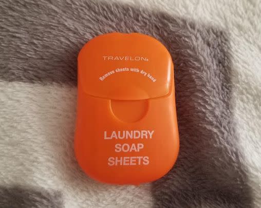 A 50-count set of laundry soap sheets