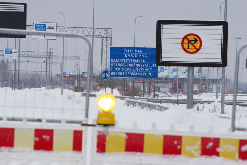 FILE PHOTO: Vaalimaa border check point between Finland and Russia