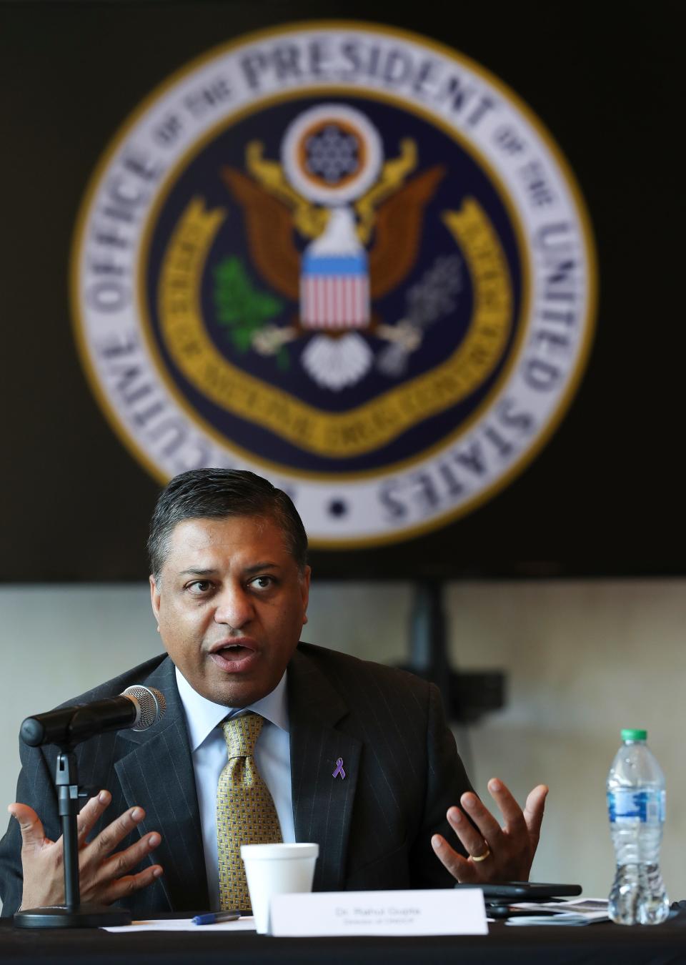 U.S. drug czar Dr. Rahul Gupta discussed his concerns about deadly fentanyl and other illicit drugs during a roundtable with law enforcement, public health officials, business and faith leaders during a recent trip to West Virginia.