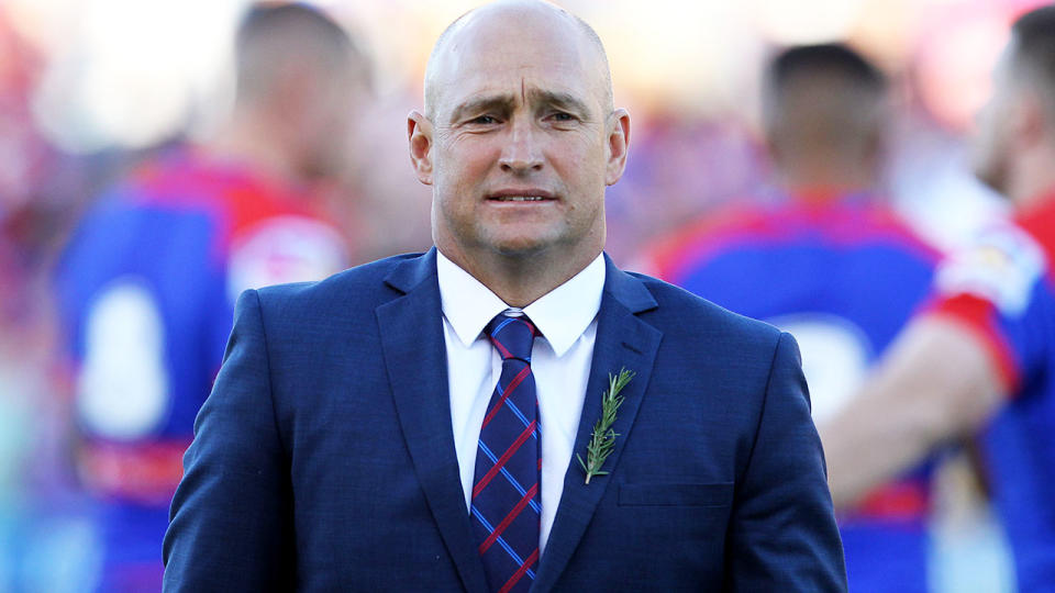 Nathan Brown, pictured here during a Newcastle Knights game. (Photo by Tony Feder/Getty Images)
