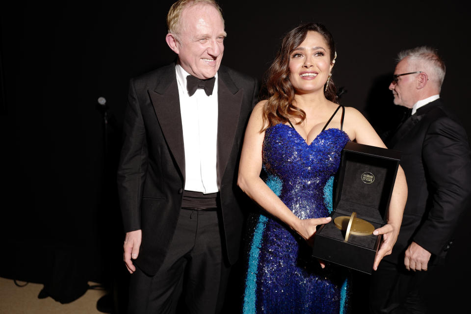 François-Henri Pinault and Salma Hayek - Credit: Stephane Feugere/WWD