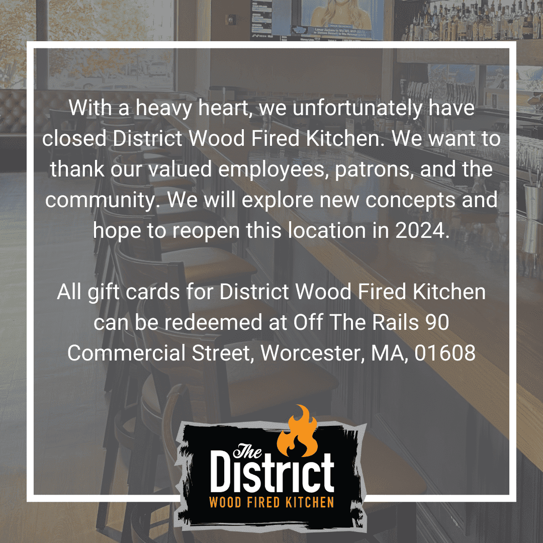 District Kitchen closure announcement, posted Wednesday.