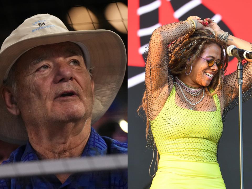 Bill Murray at Chicago Cubs v Miami Marlins game, Kelis performing at Mighty Hoopla