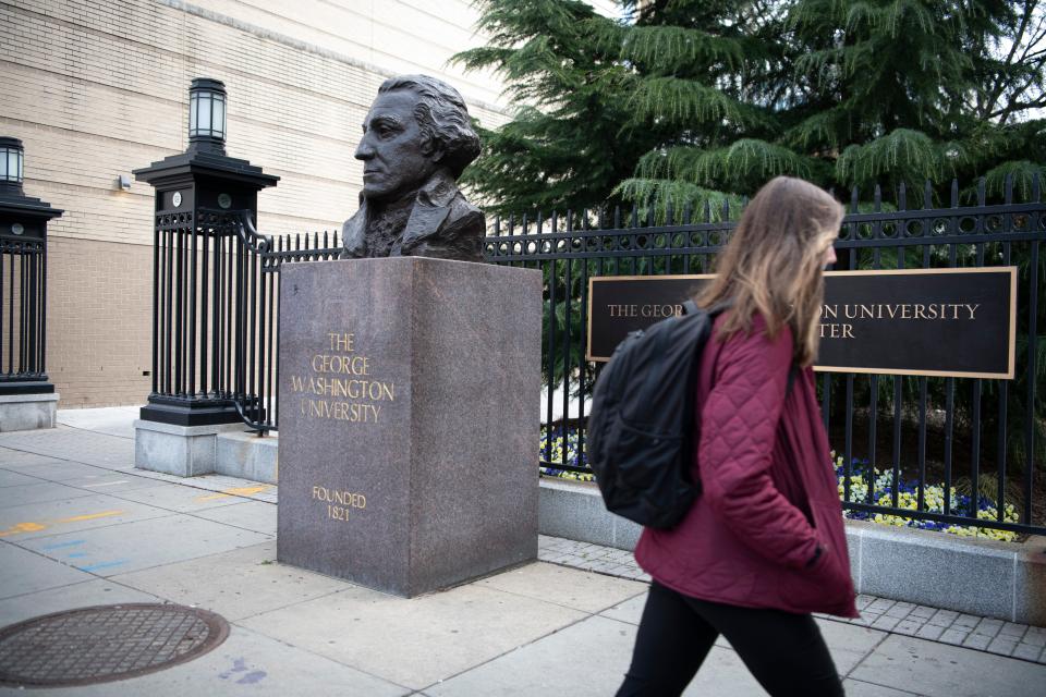 George Washington University's classes went online after spring break in March and have not resumed in person.