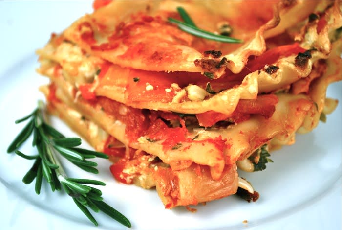 Roasted Red Pepper Lasagna