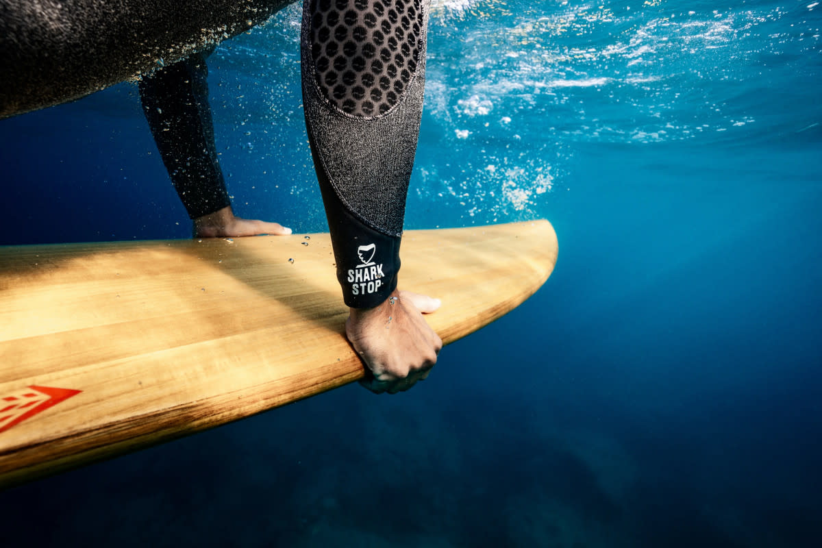 The world's first shark-bite-resistant wetsuit could have massive impacts on the safety of surfers in the lineup<p>Shark Stop</p>