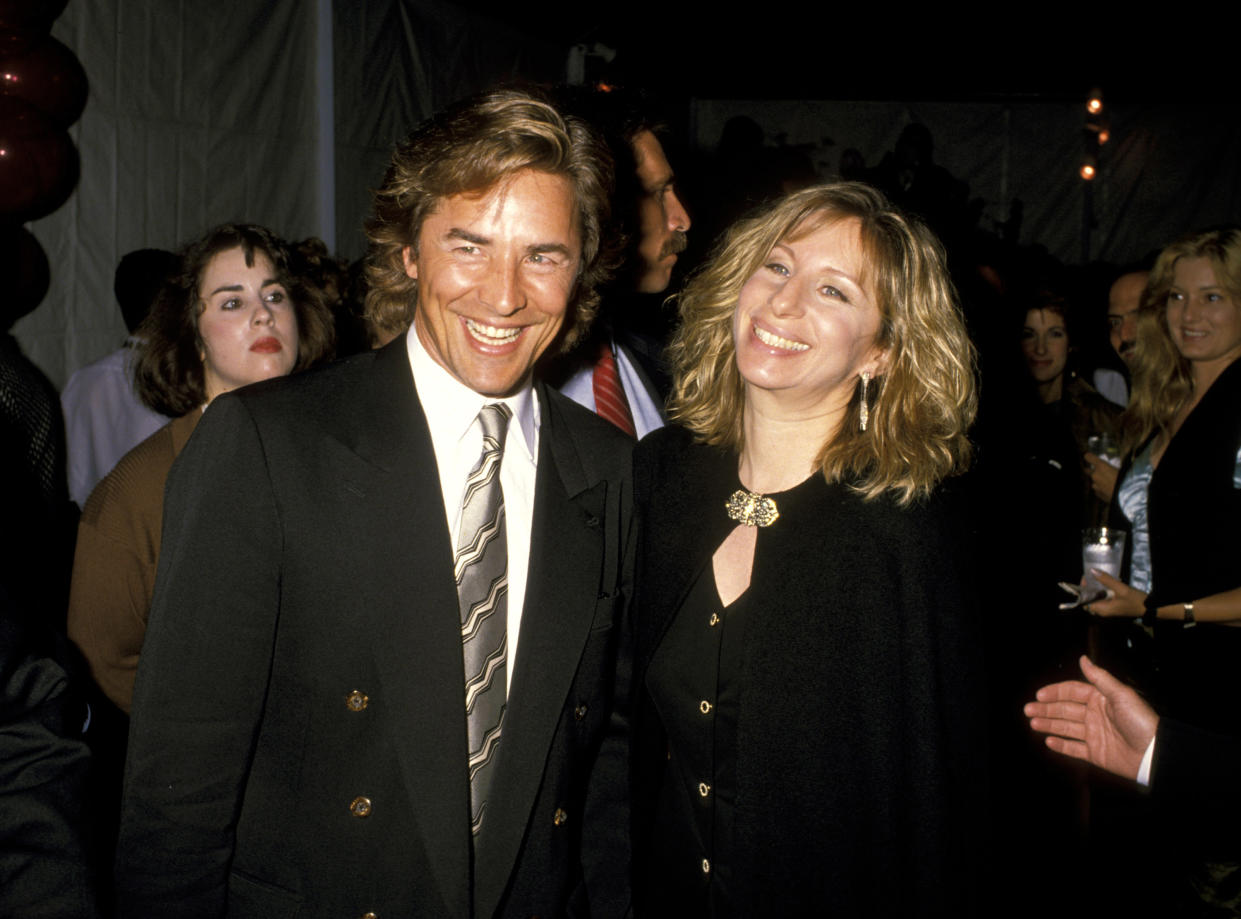 Don Johnson and Barbra Streisand (Photo by Ron Galella/Ron Galella Collection via Getty Images)