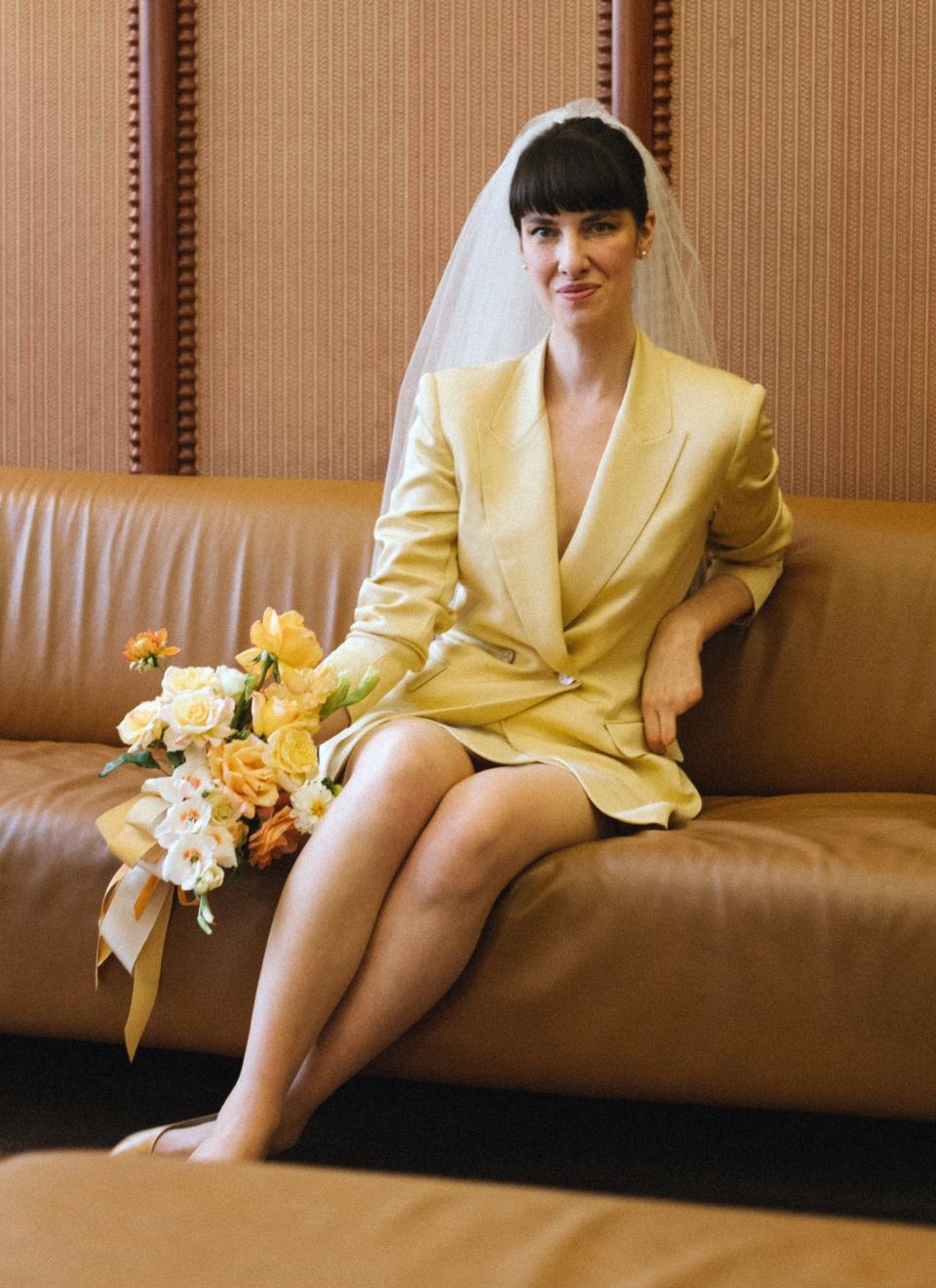 The Bride Wore a Vintage Suit for Her Switzerland Elopement