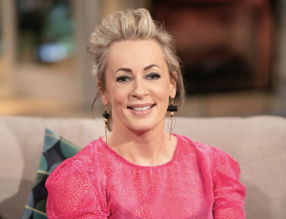 A photo of The Living Room host Amanda Keller on set of the TV show.