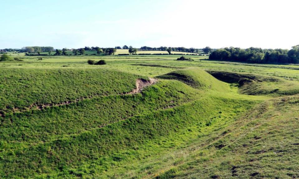 Iron Age Fort, Warham, Norfolk, banks, ditches, earthworks, prehistory, prehistoric England UK forts bank ditch earthwork