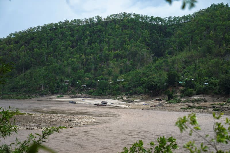 General view of Myanmar's Ee Thu Hta displacement camp seen from Mae Hong Son province