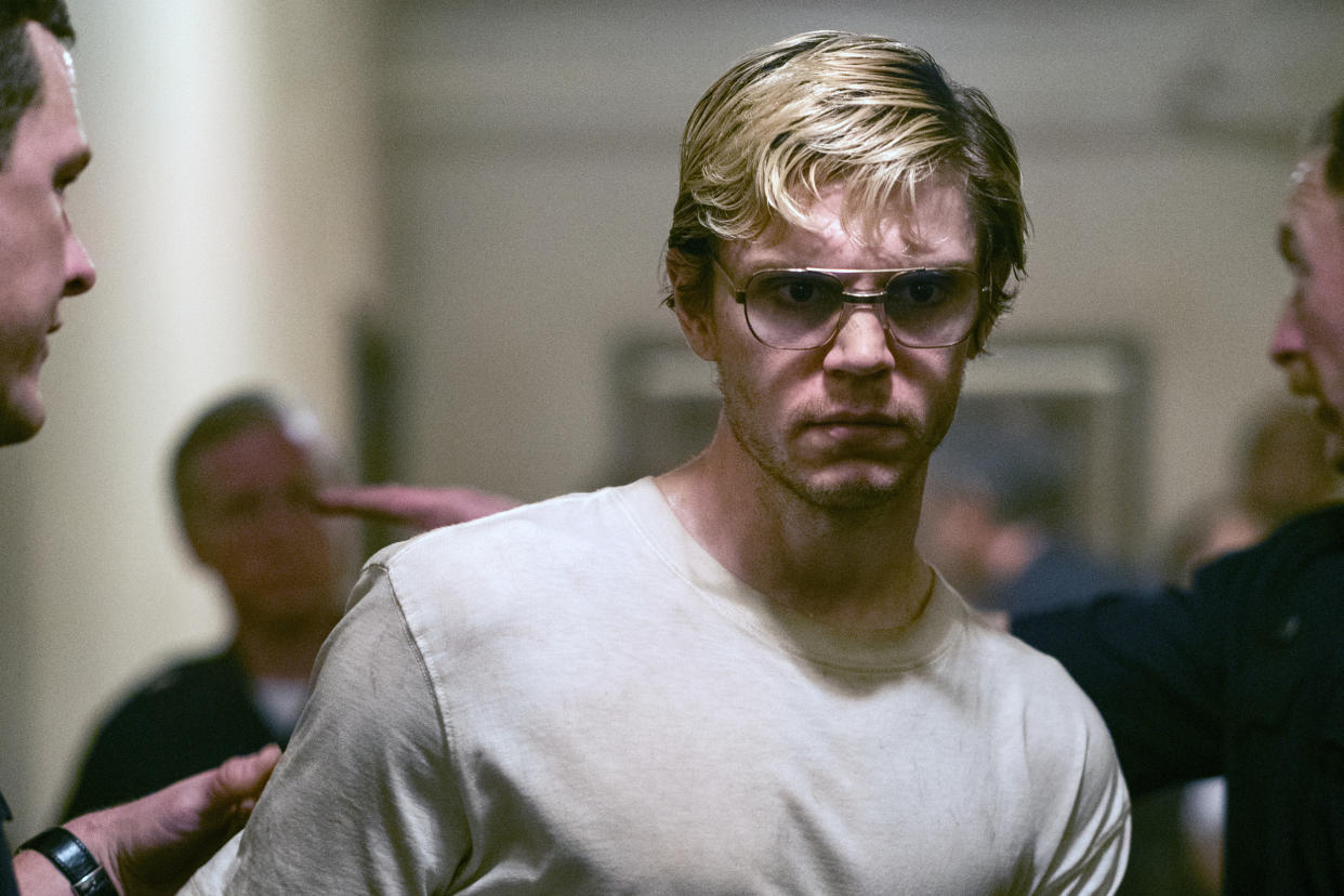 Evan Peters as Jeffrey Dahmer in 