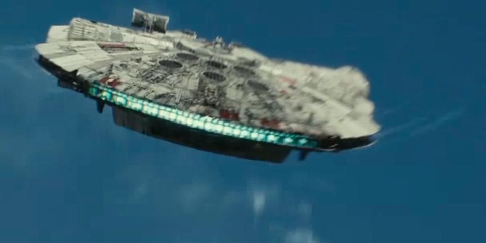 millennium falcon star wars episode vii trailer