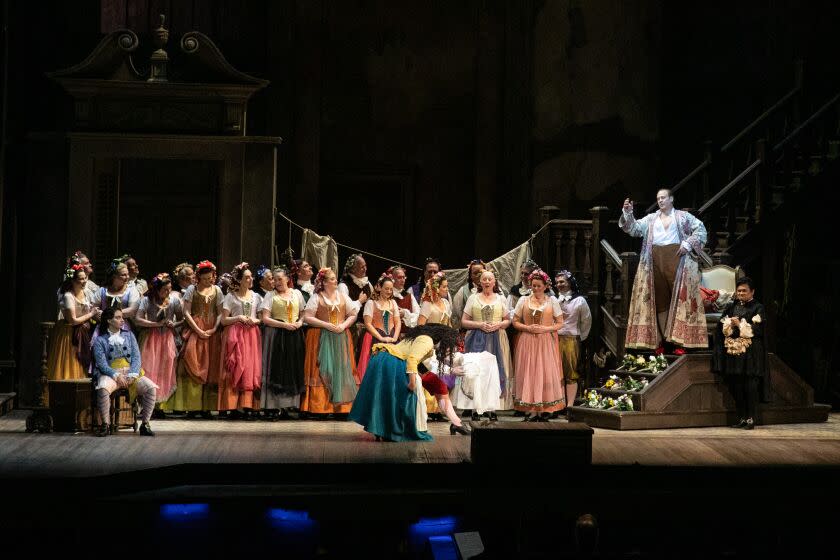 LOS ANGELES, CA - FEBRUARY 02: LA opera's cast of "The Marriage of Figaro" performs during dress rehearsal on Thursday, Feb. 2, 2023 in Los Angeles, CA. (Jason Armond / Los Angeles Times)