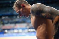 <p>Getting visibly emotional after his races, Dressel admitted to reporters "I cry a lot."</p>