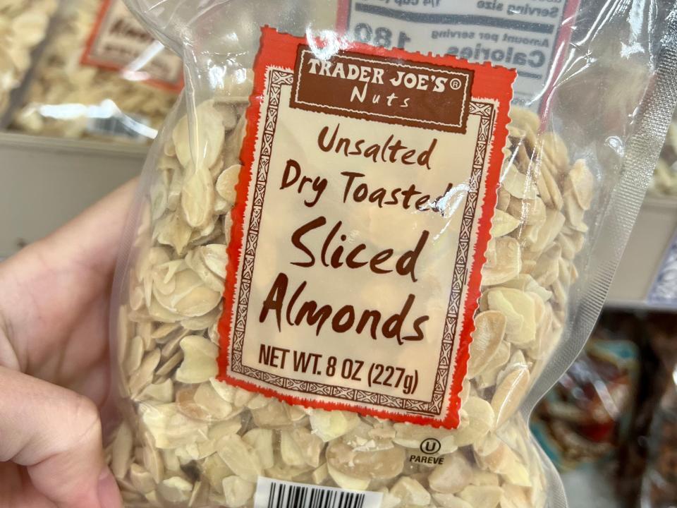 Trader Joe's unsalted dry toasted sliced almonds