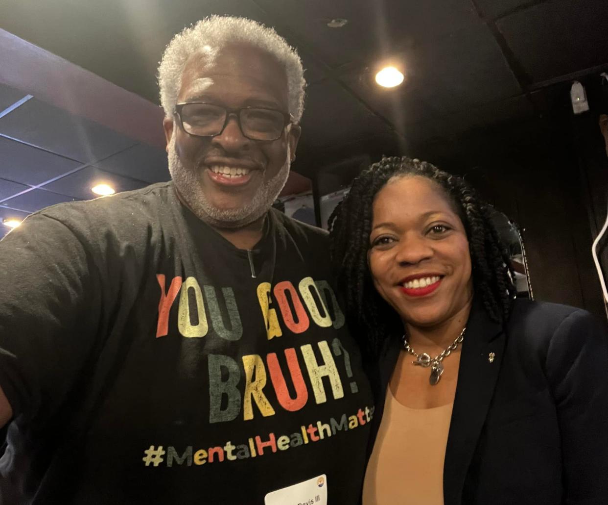 Ozie Davis III, a former Cincinnati Public Schools board member, posted this photo with Superintendent Iranetta Wright to Facebook on May 8, 2024, with the hashtag "#StayStrongSup."