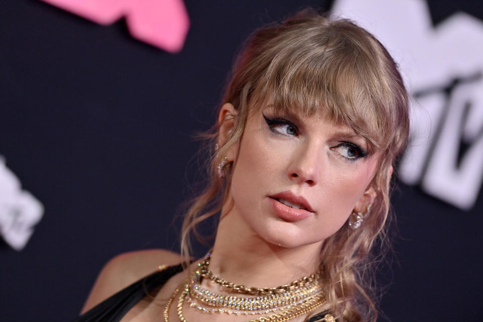 Taylor Swift attends the 2023 MTV Video Music Awards at Prudential Center on September 12, 2023 in Newark, New Jersey. (Photo by Axelle/Bauer-Griffin/FilmMagic)