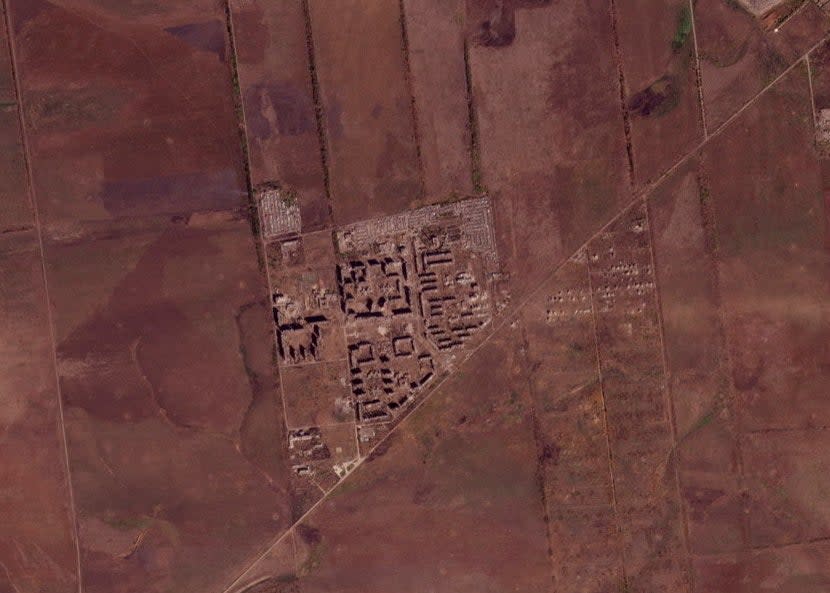 A satellite view of Vuhledar, amid Russia's attack on Ukraine, in Donetsk region, Ukraine (via REUTERS)