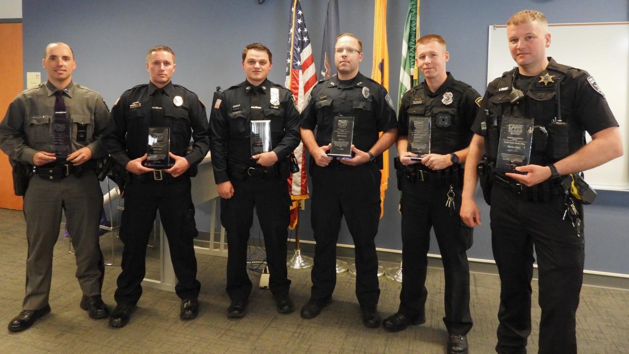 Law enforcement officers are recognized at the annual STOP-DWI Law Enforcement Awards for their work in keeping roads safe from drunk, drugged, and impaired drivers at the recognition breakfast on Tuesday.