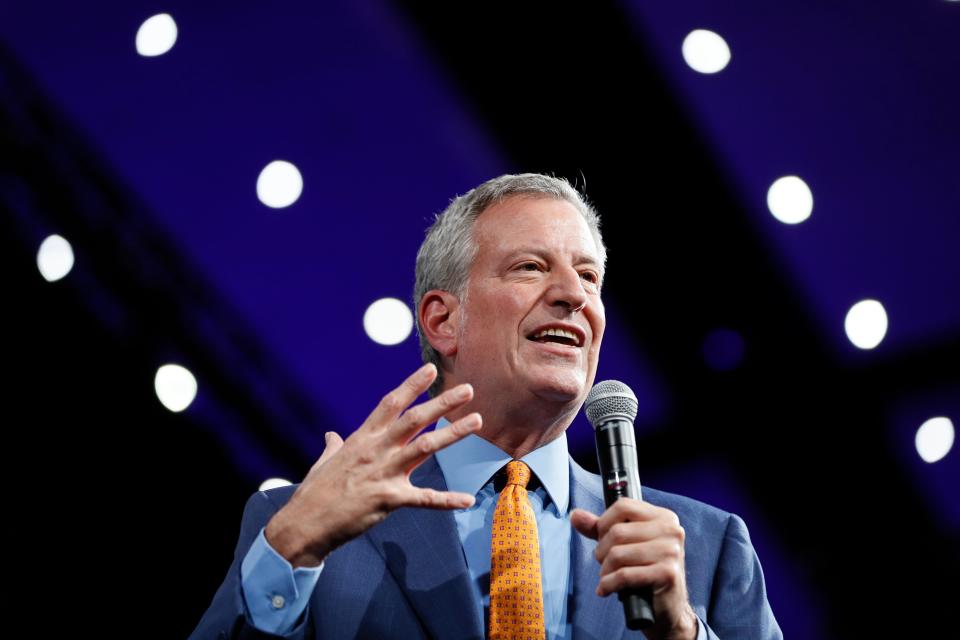 New York Mayor Bill de Blasio.