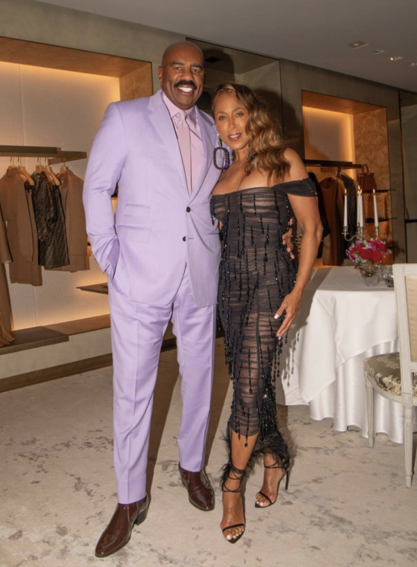 I'm with the Baddest Chick': Steve Harvey Praises Wife Marjorie Harvey in  New Holiday Photo