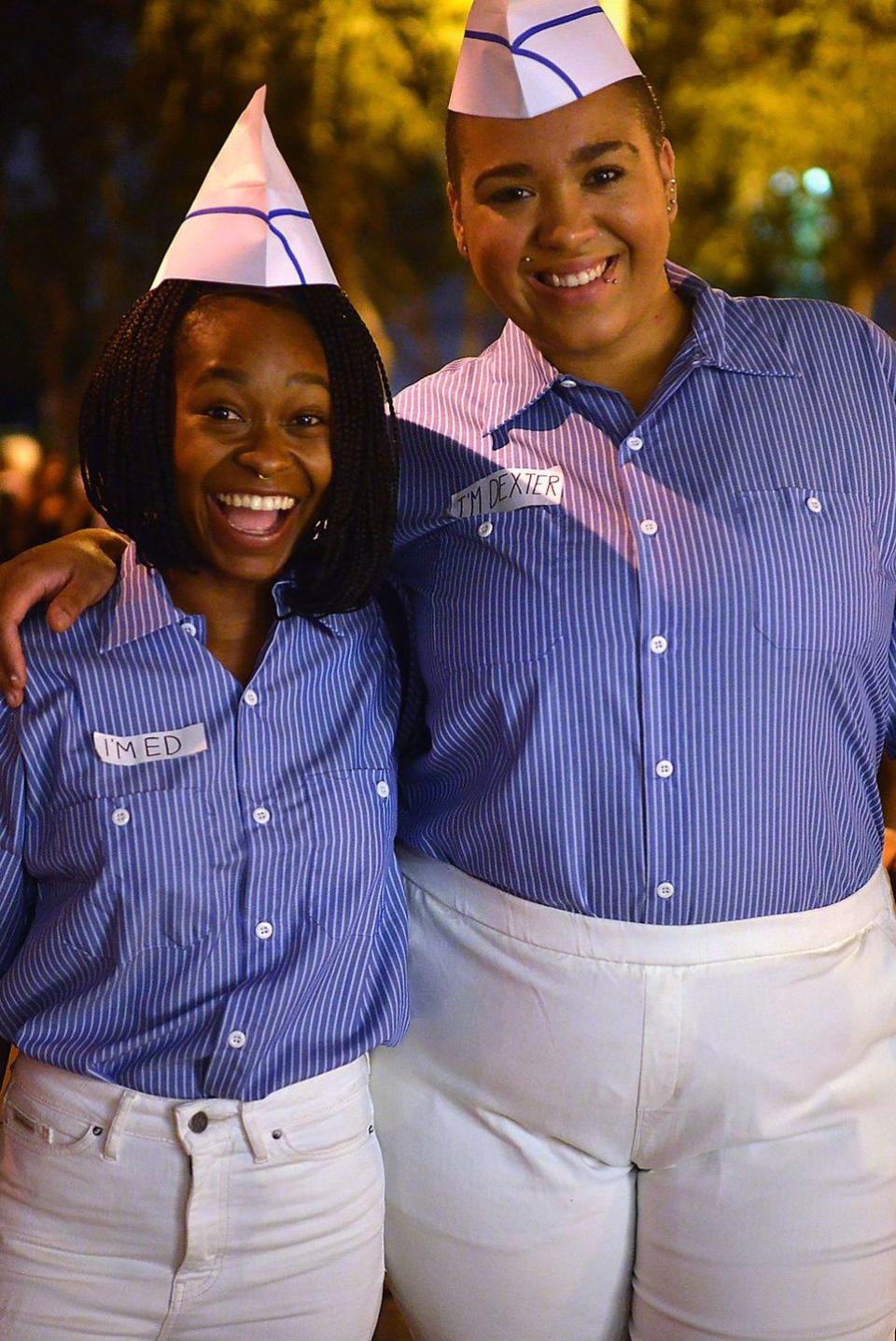 <p>Dress up alone or with a friend to take on the Good Burger's most iconic employees, Ed and Dexter. </p><p><a class="link " href="https://www.amazon.com/KingSize-Sleeve-Striped-Stripe-Big-8Xl/dp/B07L39R36M?tag=syn-yahoo-20&ascsubtag=%5Bartid%7C10070.g.2683%5Bsrc%7Cyahoo-us" rel="nofollow noopener" target="_blank" data-ylk="slk:SHOP STRIPED SHIRT;elm:context_link;itc:0;sec:content-canvas">SHOP STRIPED SHIRT</a></p>