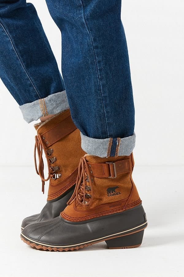 While these may be out of season, it never hurts to buy <a href="https://www.urbanoutfitters.com/shop/sorel-winter-fancy-lace-ii-boot?category=women-shoes-on-sale&amp;color=029" target="_blank">these gorgeous Sorel winter boots</a> while they're on sale for $100 from $150. You'll be glad you did come next winter.