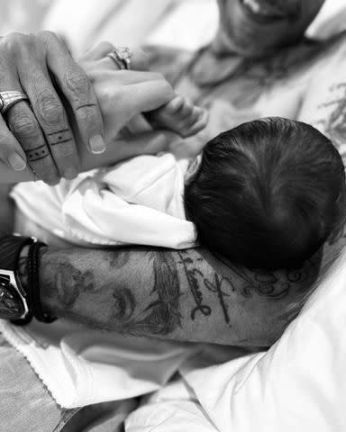 <p>Marc Anthony Instagram</p> Marc Anthony introduces newborn