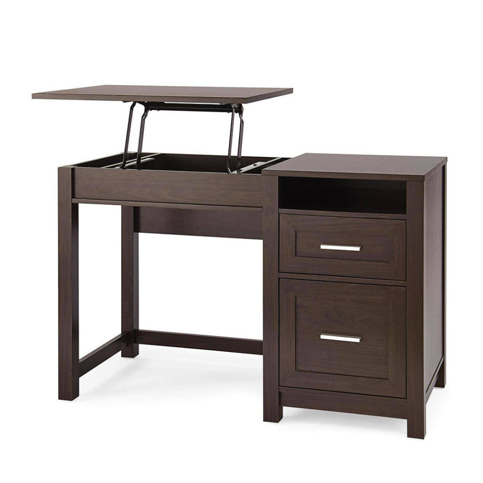 Better Homes and Gardens Lift Top Desk, Espresso. (Photo: Walmart)