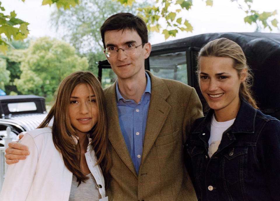 L-R: Singer Melanie Blatt, Managing Director of Louis Vuitton Xavier De Royere, and model Yasmin Le Bon attending the 2001 Louis Vuitton Classic, at the Hurlinghan Club, in London.   (Photo by Yui Mok - PA Images/PA Images via Getty Images)