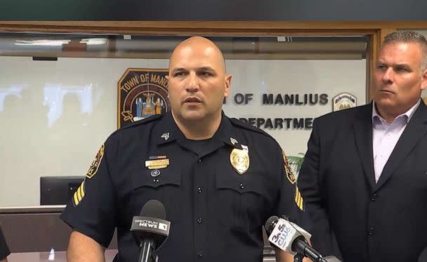 PHOTO: Manlius Sgt. Ken Hatter during a press briefing on May 31, 2023. (WSYR)