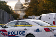 FILE - Washington Metropolitan Police investigate near the Supreme Court and Capitol after reports of a suspicious vehicle in which two men and a woman were detained with guns, in Washington, Oct. 19, 2022. The head of the D.C. Council said Monday, March 6, 2023, that he is withdrawing the capital city’s new criminal code from consideration, just before a U.S. Senate vote that seemed likely to overturn the measure. But it's unclear if the action will prevent the vote or spare President Joe Biden a politically charged decision on whether to endorse the congressional action. (AP Photo/J. Scott Applewhite, File)